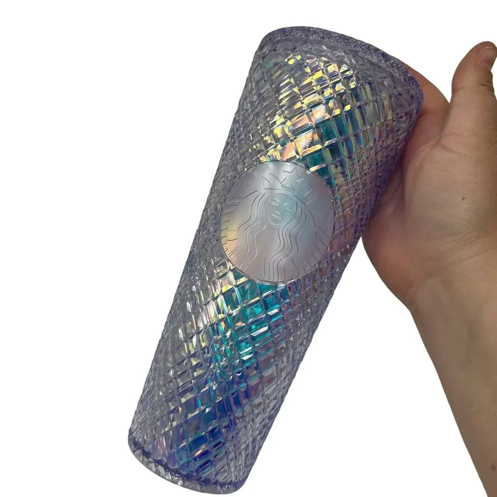 Starbucks Jeweled Tumbler 2021 Limited Edition Iridescent 24 Oz With Straw